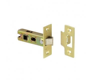 Frelan JL Bolt-Through Tubular Mortice Latch - Satin Brass