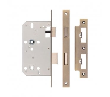 Frelan JL-DB60AB DIN Bathroom Lock - Antique Brass