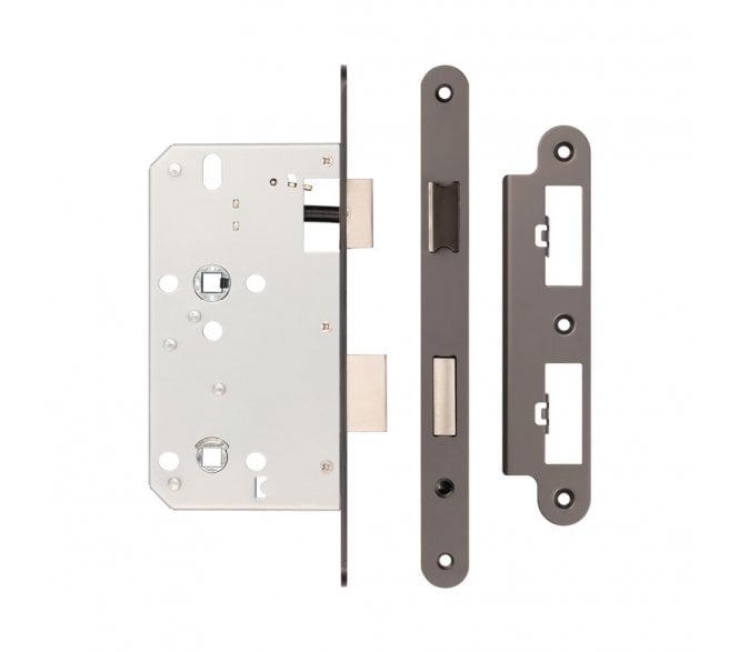 Frelan JL-DB60RDB DIN Bathroom Lock (Radius) - Dark Bronze