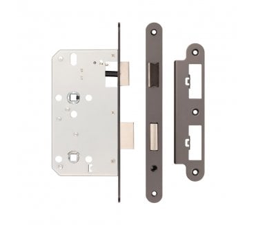 Frelan JL-DB60RDB DIN Bathroom Lock (Radius) - Dark Bronze