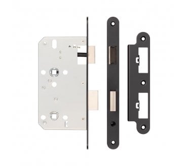 Frelan JL-DB60RMB DIN Bathroom Lock (Radius) - Matt Black