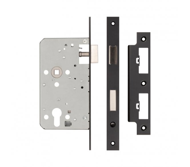 Frelan JL-DE60MB DIN Euro Profile Escape Lock - Matt Black