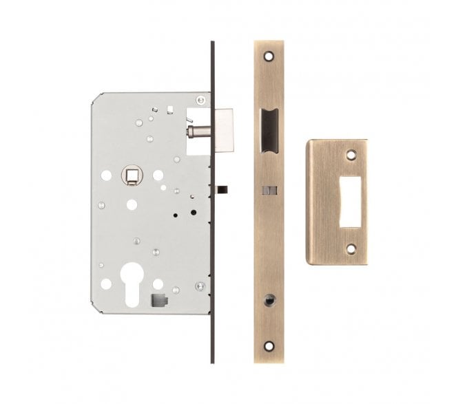 Frelan JL-DNL60AB DIN Euro Profile Night Latch - Antique Brass