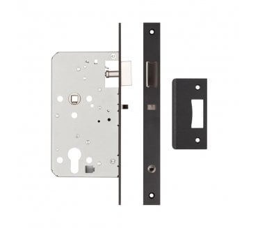 Frelan JL-DNL60MB DIN Euro Profile Night Latch - Matt Black