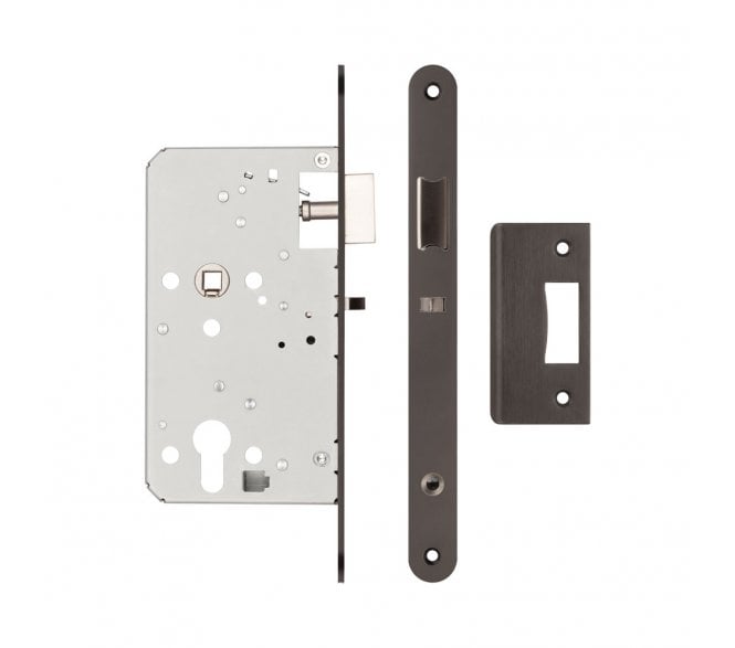 Frelan JL-DNL60RDB DIN Euro Profile Night Latch (Radius) - Dark Bronze