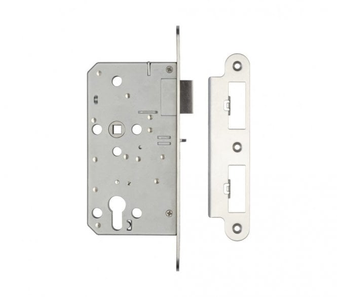 Frelan JL-DNL60RSSS DIN Euro Profile Night Latch (Radius) - Satin Stainless Steel