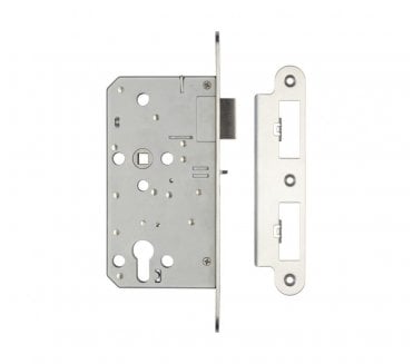 Frelan JL-DNL60RSSS DIN Euro Profile Night Latch (Radius) - Satin Stainless Steel