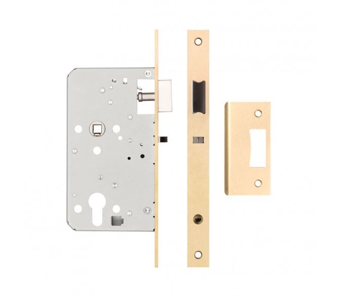Frelan JL-DNL60SB DIN Euro Profile Night Latch - Satin Brass
