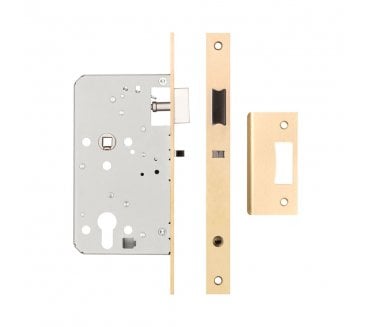Frelan JL-DNL60SB DIN Euro Profile Night Latch - Satin Brass