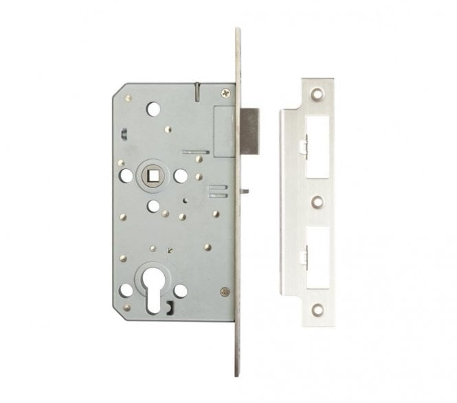 Frelan JL-DNL60SSS DIN Euro Profile Night Latch - Satin Stainless Steel