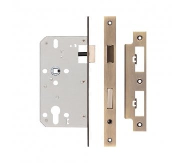 Frelan JL-DS60AB DIN Euro Profile Sashlock - Antique Brass