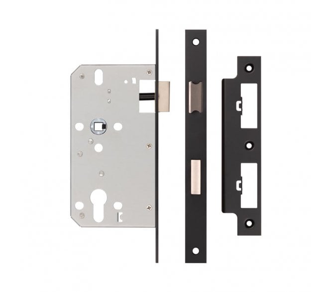 Frelan JL-DS60MB DIN Euro Profile Sashlock - Matt Black