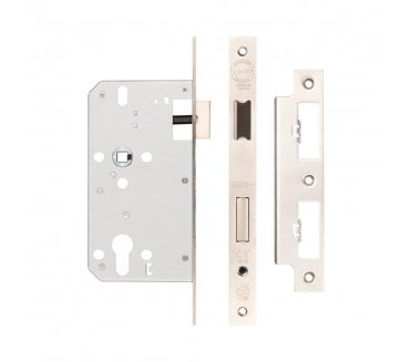 Frelan JL-DS60SSS DIN Euro Profile Sashlock - Satin Stainless Steel