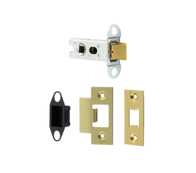 Frelan JL-HDT Heavy Duty Tubular Mortice Latch - Satin Brass