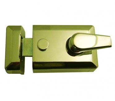 Frelan JL5021 Standard Designer Rim Nightlatch - Polished Brass