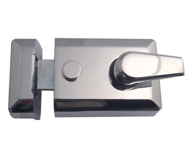 Frelan JL5021 Standard Designer Rim Nightlatch - Polished Chrome