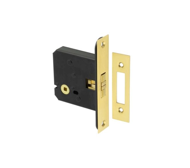 Frelan JL840 Sliding Door Bathroom Lock - Polished Brass