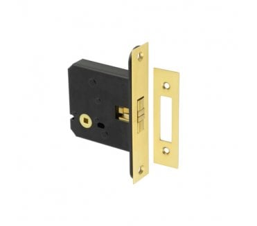 Frelan JL840 Sliding Door Bathroom Lock - Polished Brass