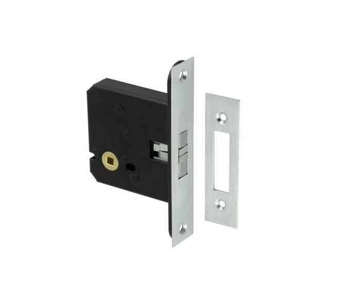 Frelan JL840 Sliding Door Bathroom Lock - Satin Chrome