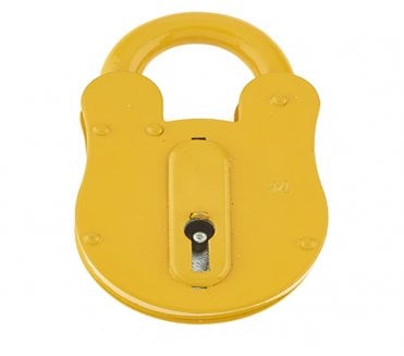 Frelan JLFB14 Yellow Fire Brigade 60mm Padlocks