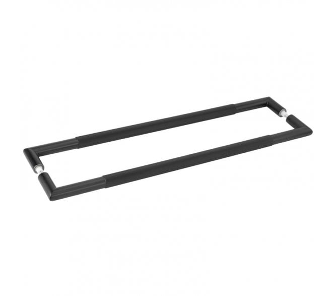 Frelan JMB11 Knurled Pull Handle - 600x25mm - Back to Back - Matt Black