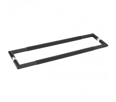 Frelan JMB11 Knurled Pull Handle - 600x25mm - Back to Back - Matt Black