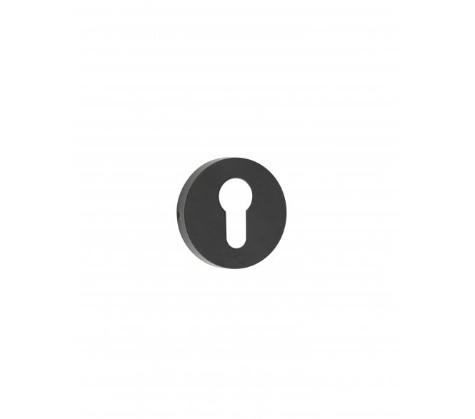 Frelan JMB18 Euro Profile Keyhole Escutcheon - Matt Black
