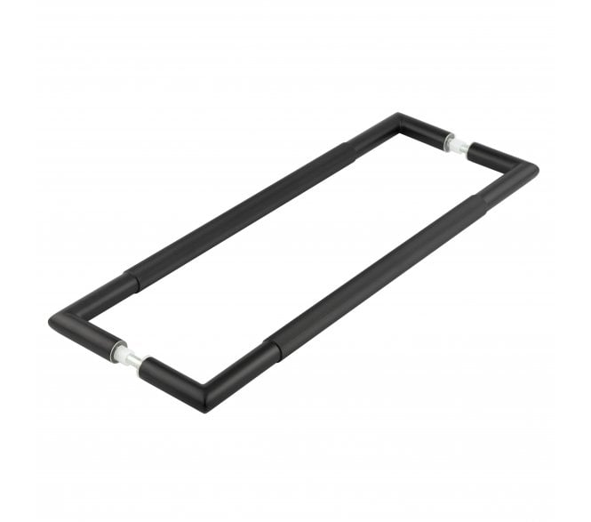 Frelan JMB7 Lines Pull Handle - 425x25mm - Back to Back - Matt Black