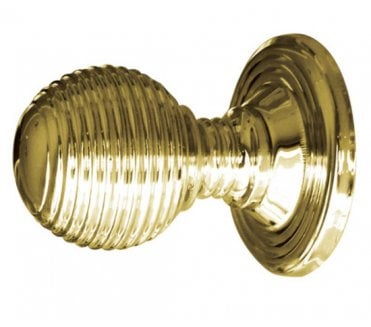 Frelan JR23 Reeded Cabinet Knobs - Polished Brass