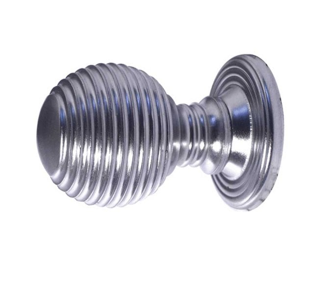 Frelan JR23 Reeded Cabinet Knobs - Satin Chrome