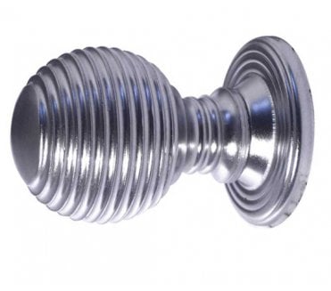 Frelan JR23 Reeded Cabinet Knobs - Satin Chrome