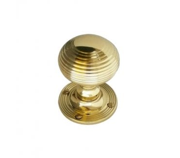 Frelan JR6M Beehive Door Knobs - Polished Brass