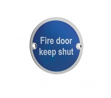 Frelan JS100 Fire Door Keep Shut Disc 75mm - Satin Stainless Steel
