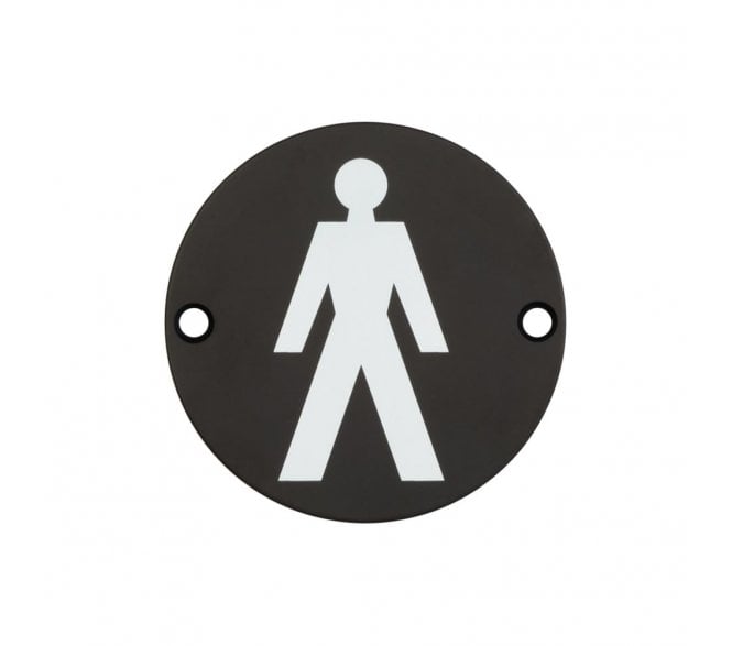 Frelan JS102MB Stainless Steel Male Sex Symbol - 75mm - Matt Black