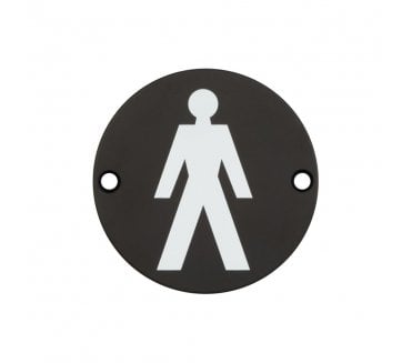 Frelan JS102MB Stainless Steel Male Sex Symbol - 75mm - Matt Black
