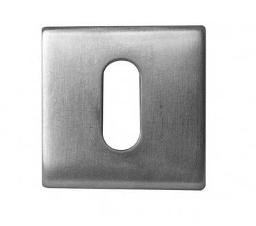 Frelan JSS10 Square Standard Keyhole Escutcheon - Satin Stainless Steel