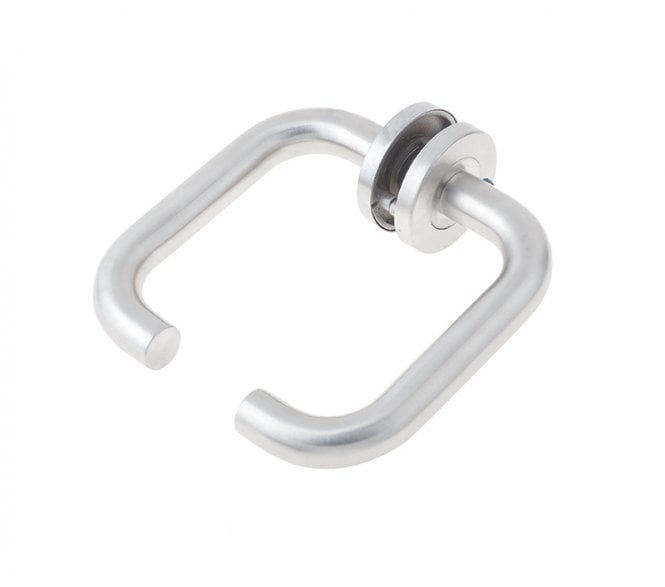 Frelan JSS134  Venus Door Handles On Rose - Satin Stainless Steel