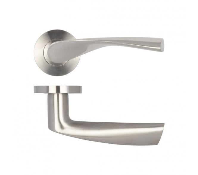 Frelan JSS501 Vecta Lever On Round Rose - Satin Stainless Steel
