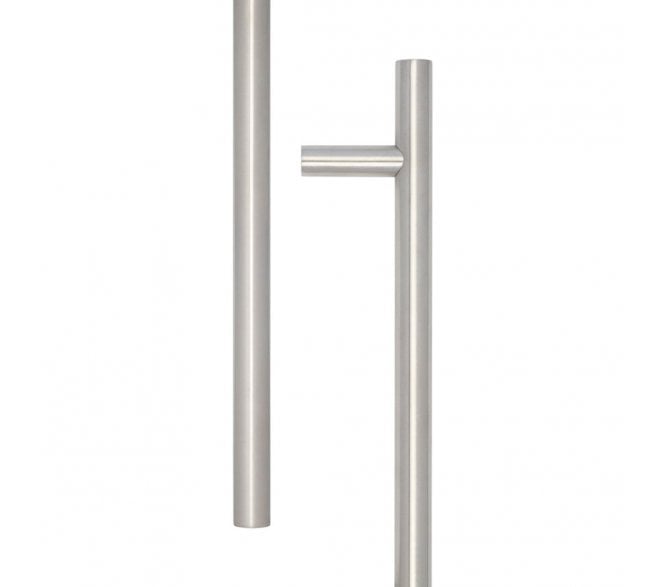Frelan JSS520 T-Bar Guardsman Pull Handles - Bolt Through - Satin Stainless Steel