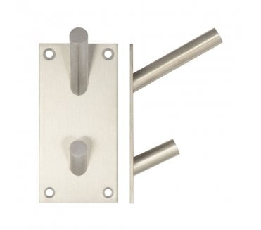 Frelan JSS901B Hat & Coat Hook On Square Backplate - 94x46mm - Satin Stainless Steel