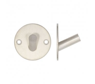 Frelan JSS902A Single Robe Hook On Round Backplate - 45mm - Satin Stainless Steel