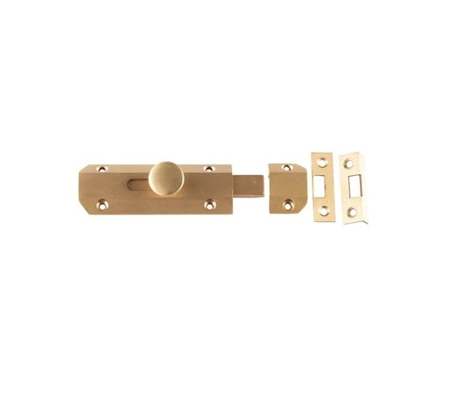Frelan JV167SB Flat Surface Door Bolts - Satin Brass