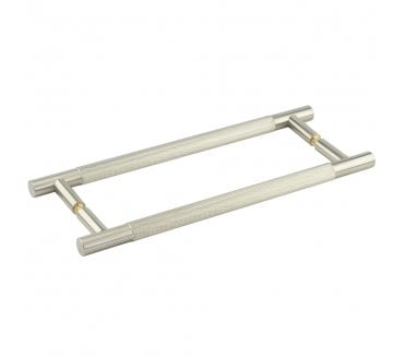 Frelan JV1800 Bari Knurled T-Bar Pull Handles - Back to Back (Pair) - Satin Nickel