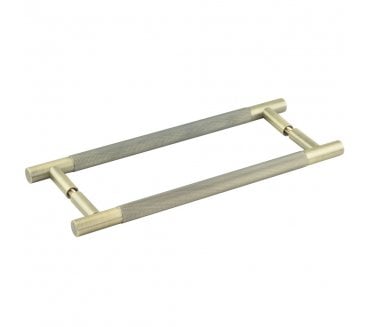 Frelan JV1800 Bari Knurled T-Bar Pull Handles - Face Fix - Antique Brass