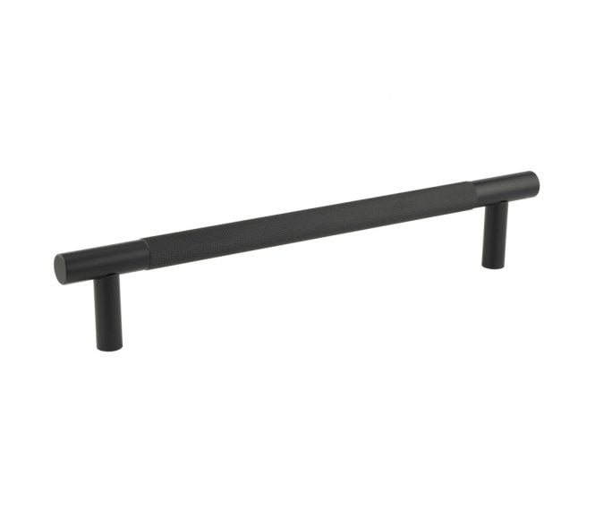 Frelan JV1800 Bari Knurled T-Bar Pull Handles - Rear Fix - Matt Black