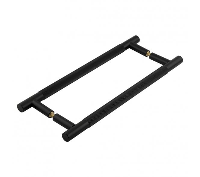 Frelan JV1803 Venice Lines T-Bar Pull Handle - Back to Back (Pair) - Matt Black