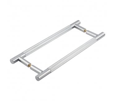 Frelan JV1803 Venice Lines T-Bar Pull Handle - Back to Back (Pair) - Polished Chrome