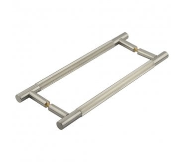 Frelan JV1803 Venice Lines T-Bar Pull Handle - Back to Back (Pair) - Satin Nickel