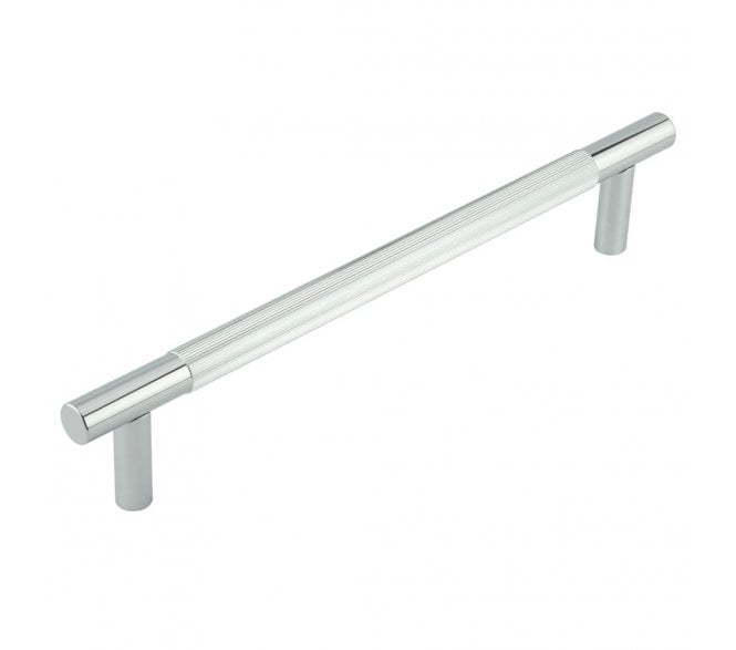 Frelan JV1803 Venice Lines T-Bar Pull Handle - Face Fix - Polished Chrome
