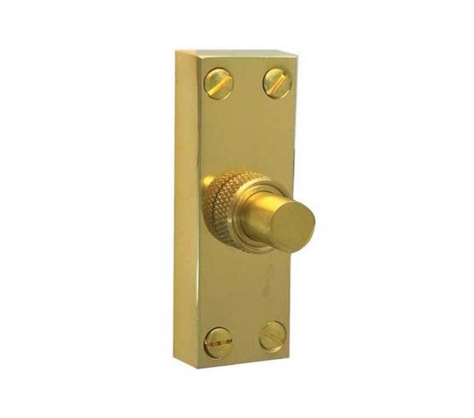 Frelan JV18PB Bell Push - 80x30mm - Polished Brass